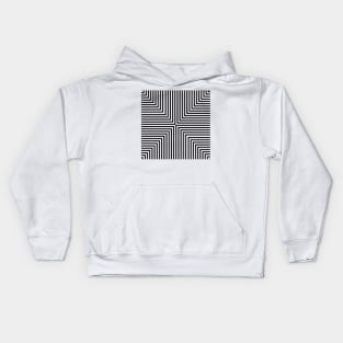 Black and White Op Art 7 Kids Hoodie